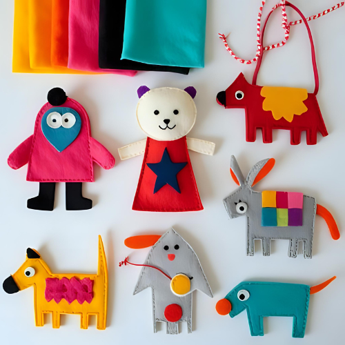 Muñecos infantiles con fieltro